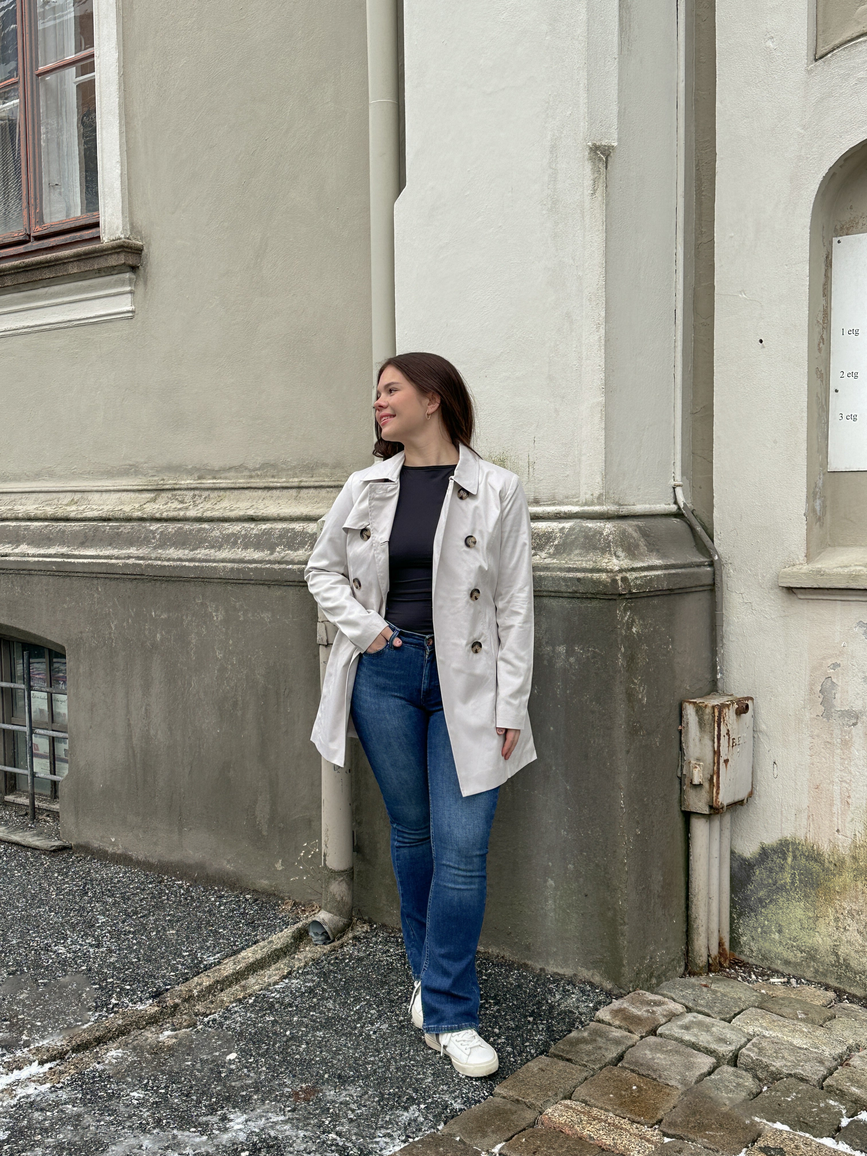 ONLVALERIE Trenchcoat - Hvit